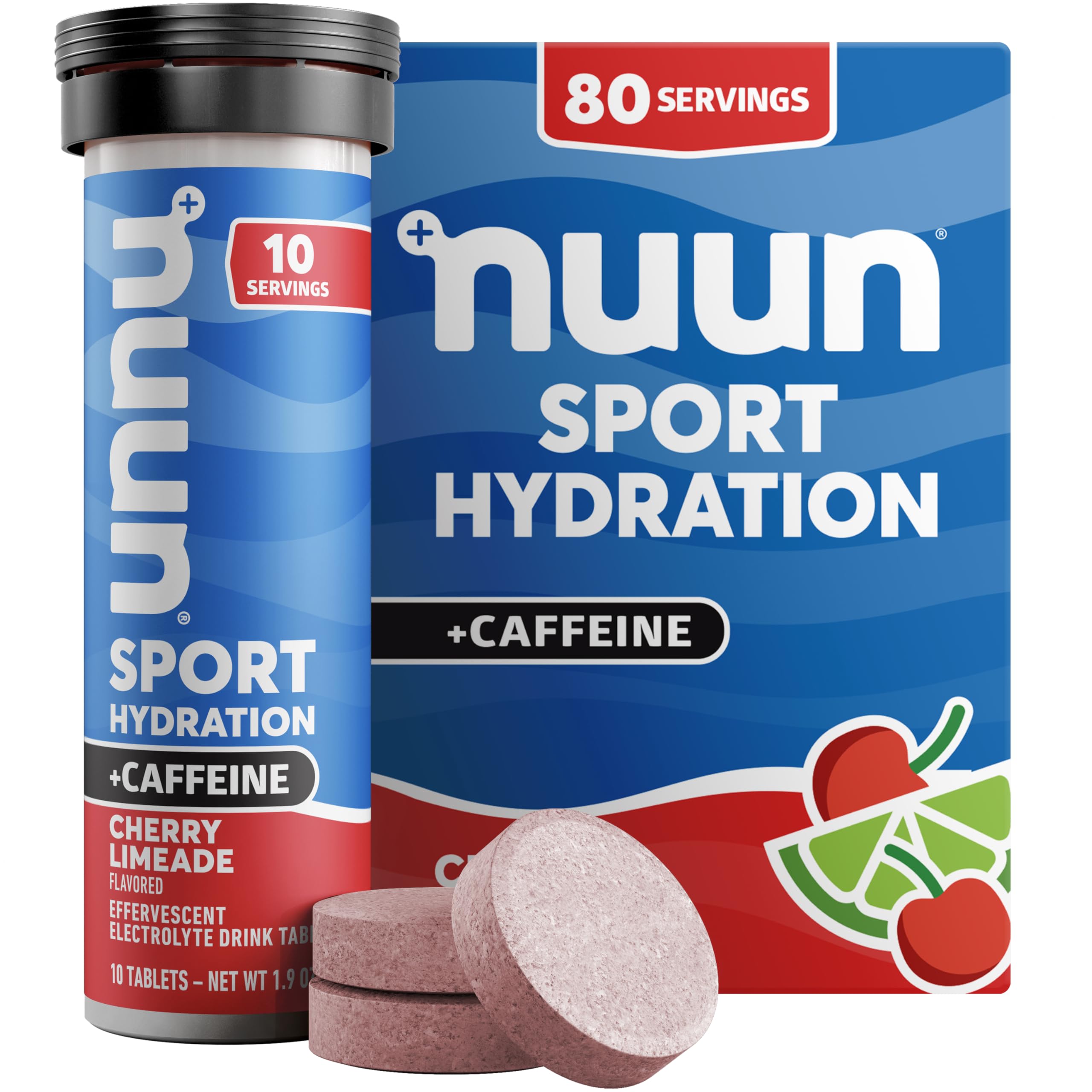 Nuun frente del tubo Cherry Lemonade mostrando diseño y conveniencia