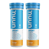 Nuun envase frontal Bev Tube Orange mostrando portabilidad y claridad del producto