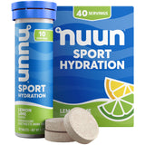 Nuun tubo frontal con tabletas Lemon Lime, práctico para llevar y mezclar