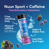 Nuun pastilla efervescente de cerca mostrando textura y disolución rápida