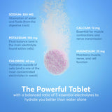 Nuun tableta efervescente en agua, hidratación rápida visible