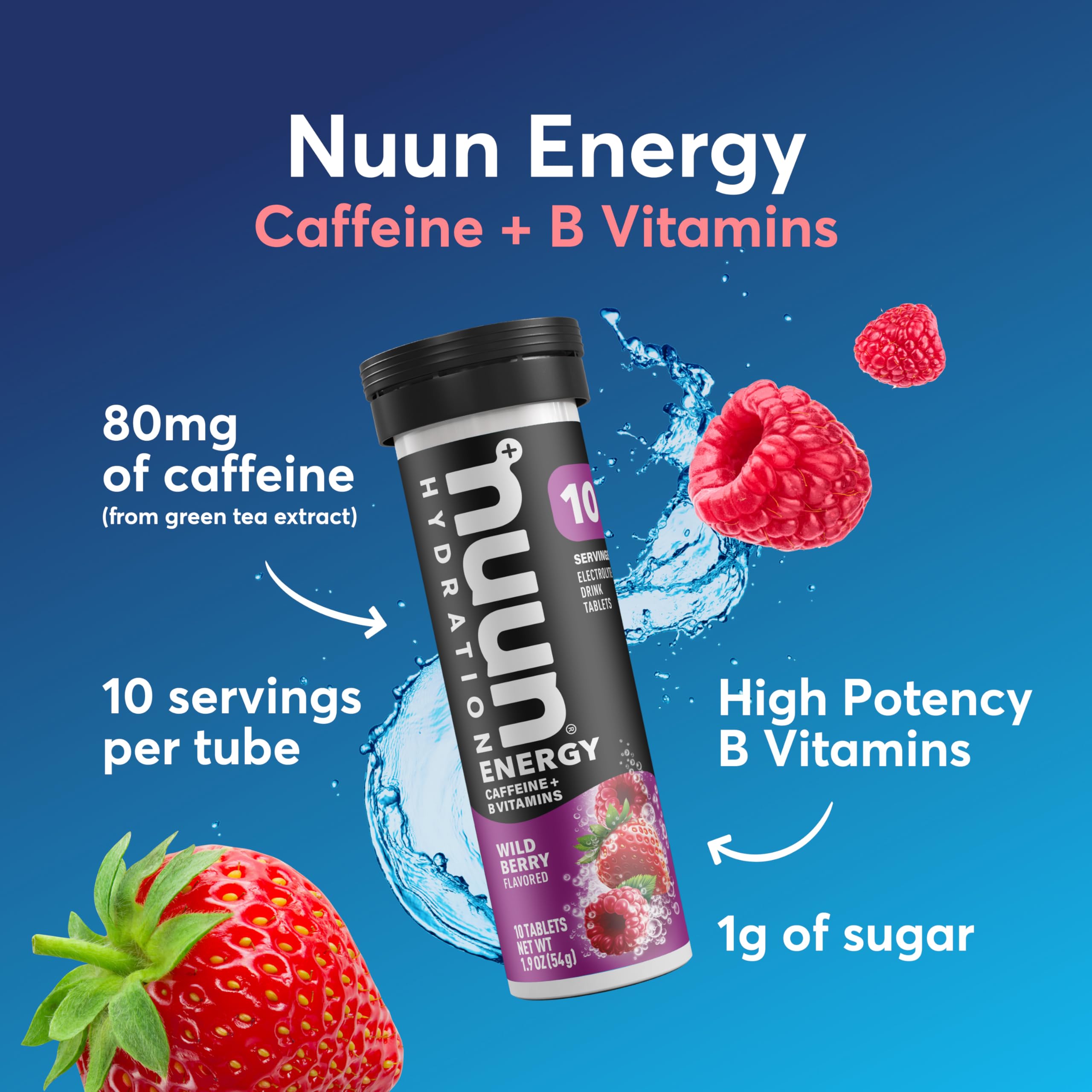 Nuun tableta efervescente disolviéndose, rápida hidratación visible