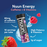 Nuun tableta efervescente disolviéndose, rápida hidratación visible