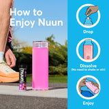Nuun uso en entrenamiento con botella deportiva para energía y electrolitos