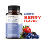 Nuvana Lullaby frasco junto a mano para comparar tamaño y porciones