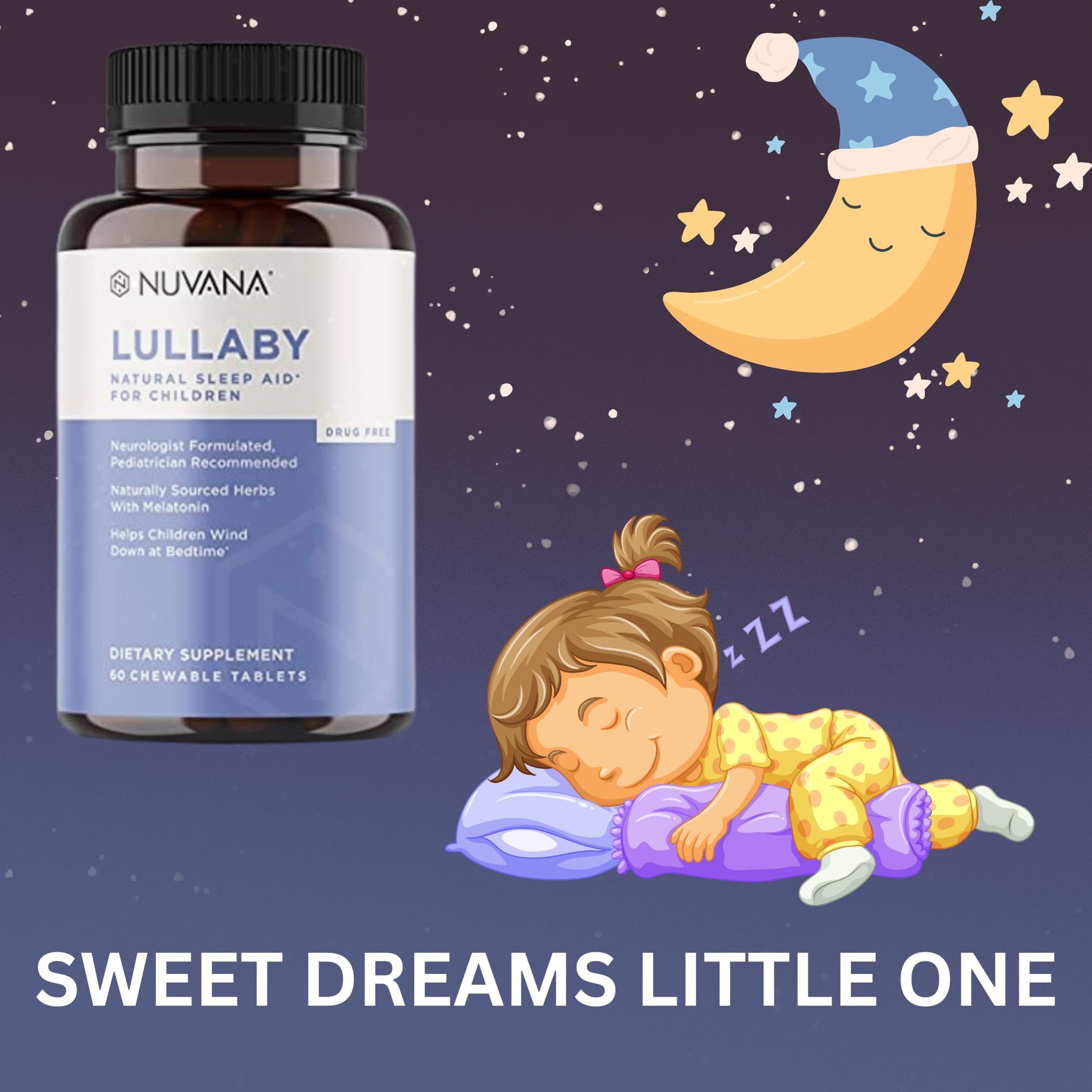 Nuvana Lullaby tableta en mano ilustrando tamaño y textura segura para niños