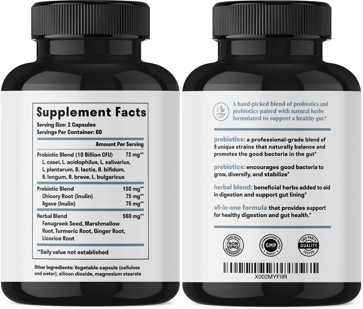 Nuven Naturals botella junto a plantas representando fórmula natural y estilo de vida