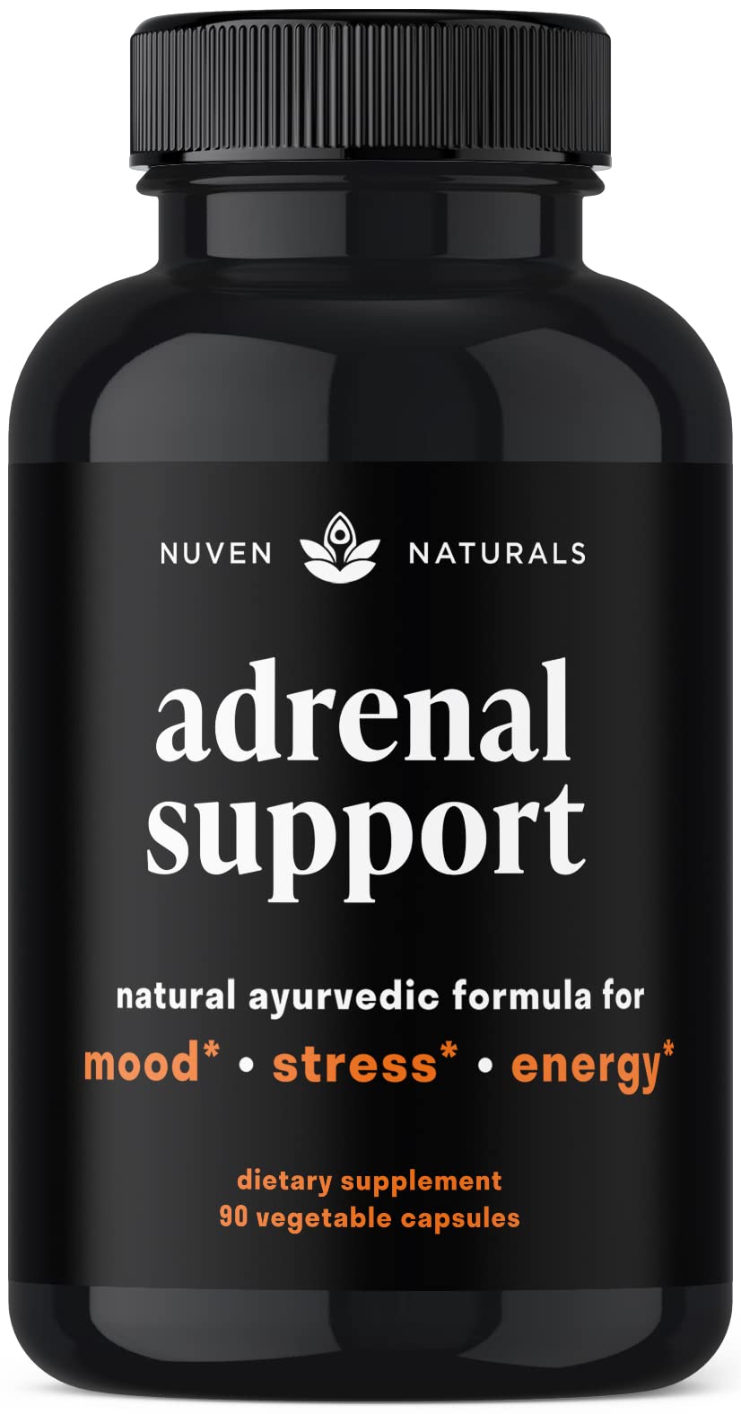 Nuven Naturals frente del envase mostrando la marca y beneficio para estrés