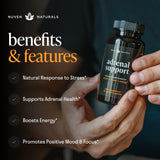Nuven Naturals ingredientes como ashwagandha y rhodiola que aportan adaptógenos
