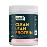 Nuzest envase frontal Wild Strawberry mostrando sello vegano y beneficios