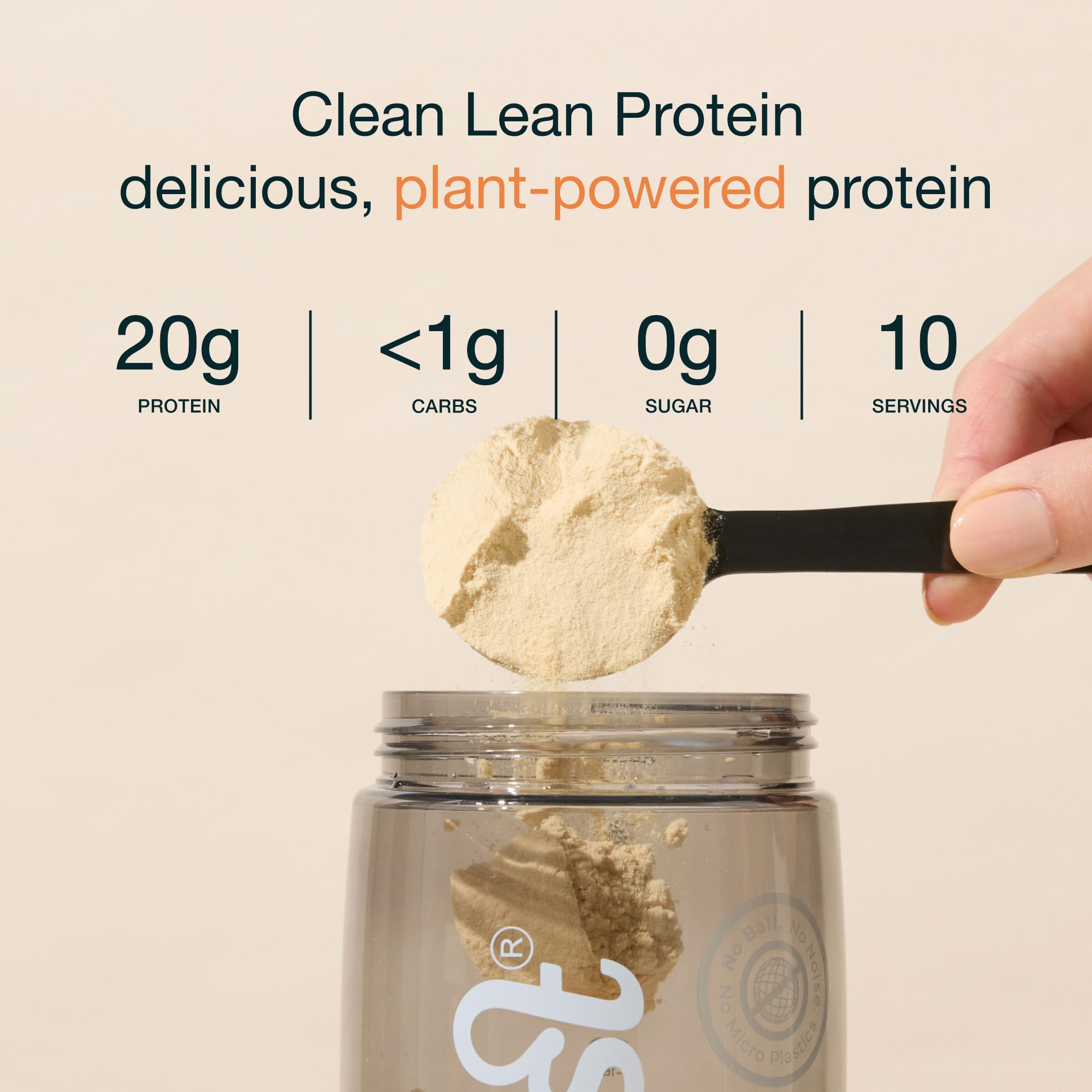 Nuzest polvo textura en primer plano para ver finura y mezcla homogénea