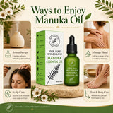 NZ Country Manuka aplicando gotas sobre uñas, favorece cuidado tópico