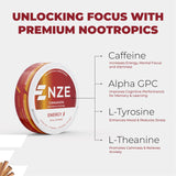 NZE persona usando pouch entre mejilla y encía, uso discreto y absorción veloz