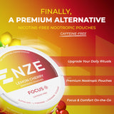 NZE detalle de pouch y textura que destaca absorción sublingual eficiente