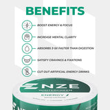 NZE etiqueta con ingredientes resaltando nootrópicos y transparencia