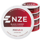 NZE lata frente Black Cherry mostrando diseño y conveniencia