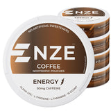 NZE lata frontal Coffee mostrando diseño y conveniencia
