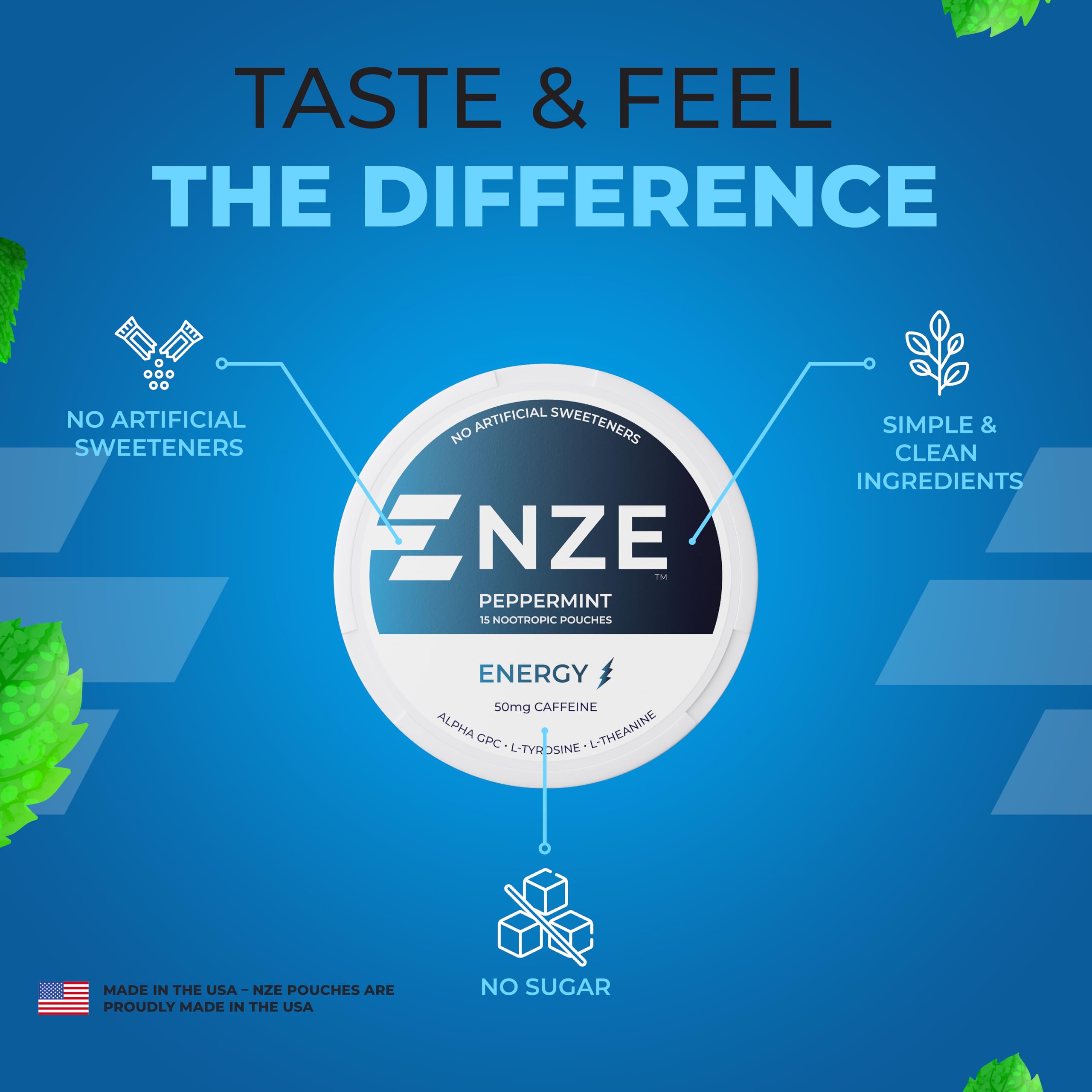 NZE en oficina uso mostrando enfoque y energía sin bebidas