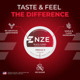 Closeup del sabor Black Cherry NZE con apariencia apetecible