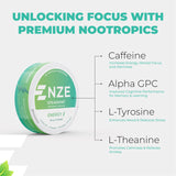 NZE pouch en mejilla ilustrando absorción bucal rápida