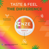 NZE detalle de etiqueta mostrando lista de ingredientes naturales