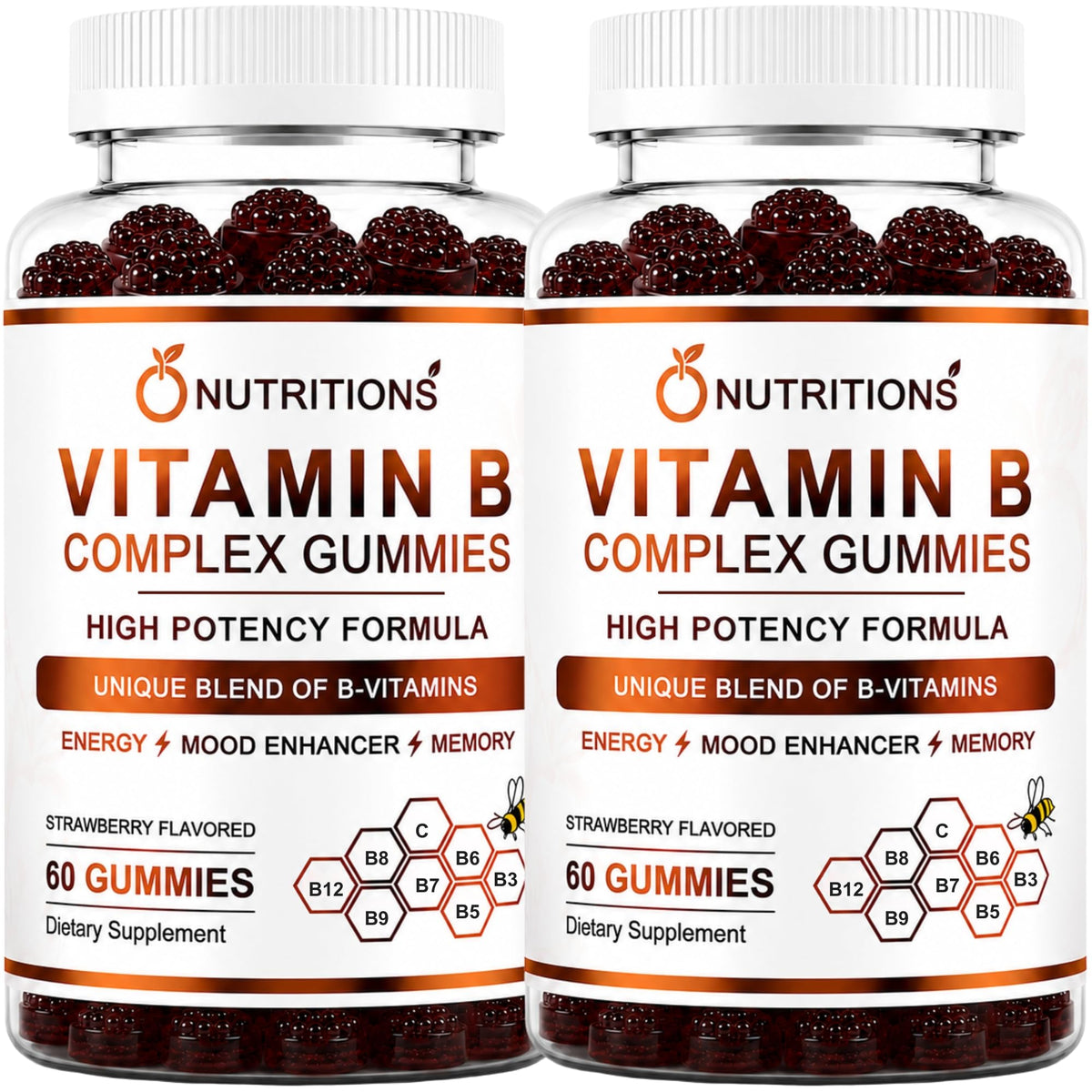O NUTRITIONS frente del envase mostrando diseño y beneficios