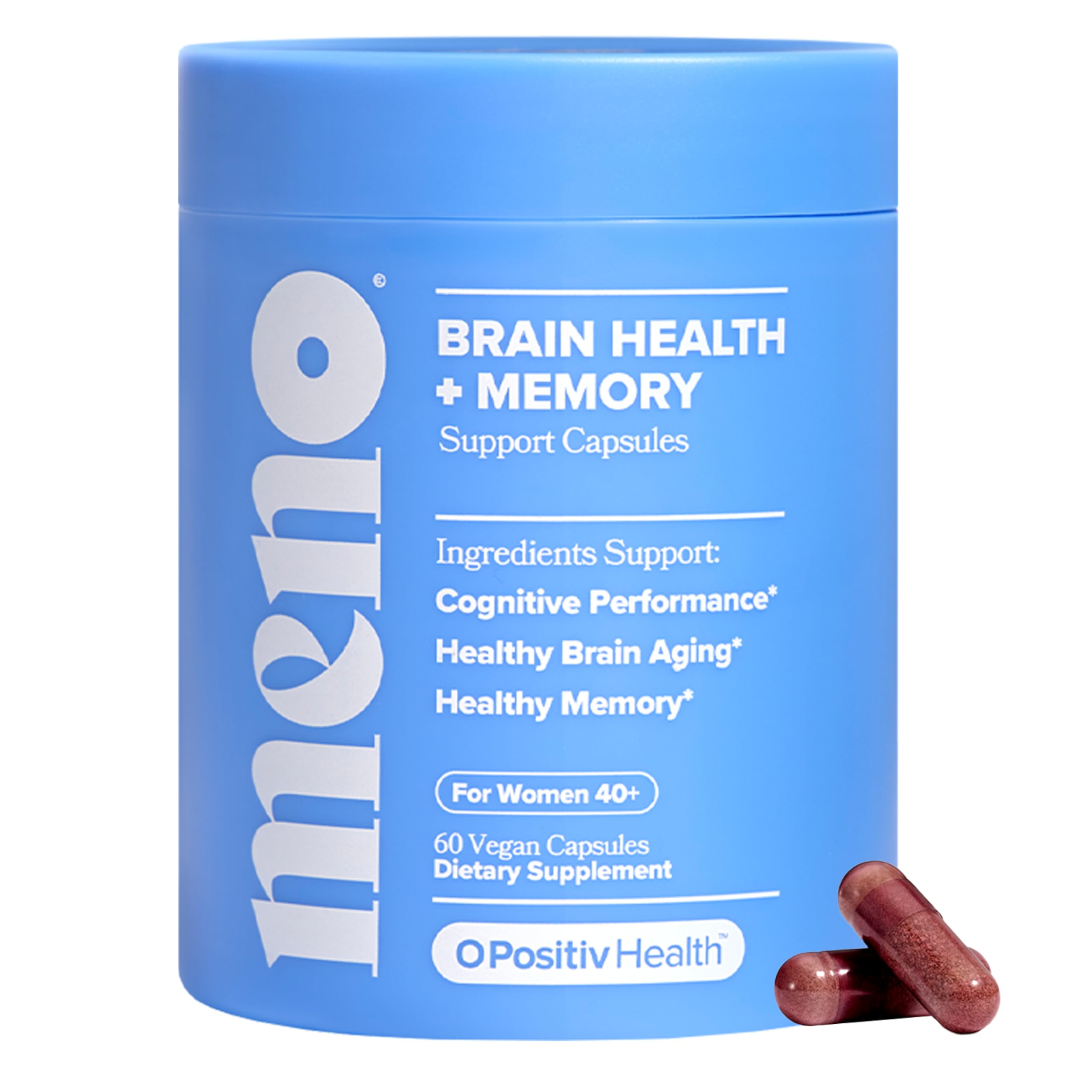 O Positiv envase frontal mostrando el producto y ventaja de claridad mental