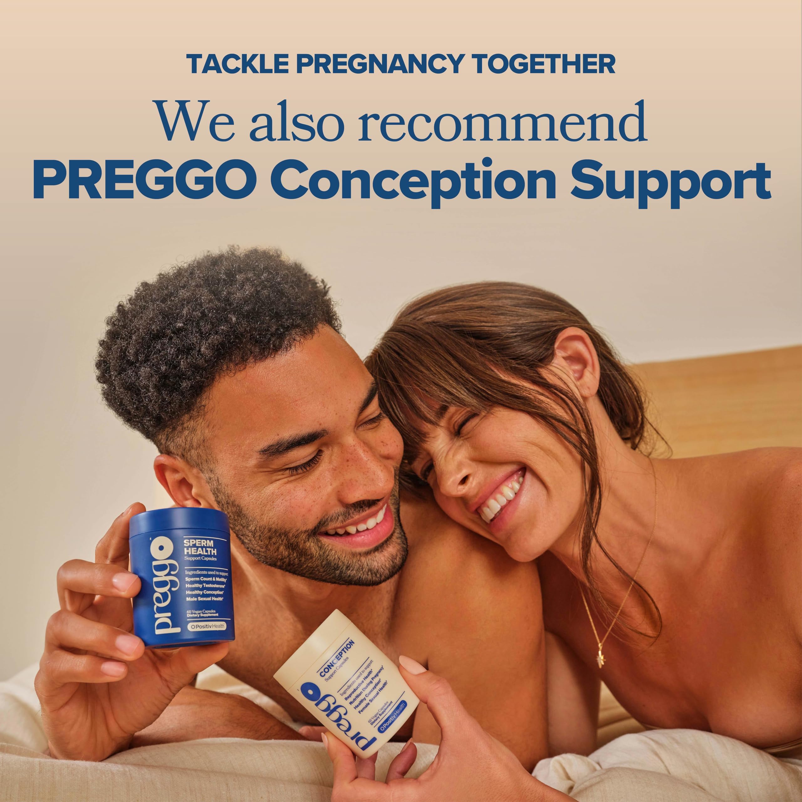 O Positiv Preggo comparación de tamaño con una moneda para referencia visual