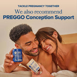 O Positiv Preggo comparación de tamaño con una moneda para referencia visual