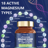 Oakevlp etiqueta con lista de 18 formas de magnesio y vitaminas añadidas