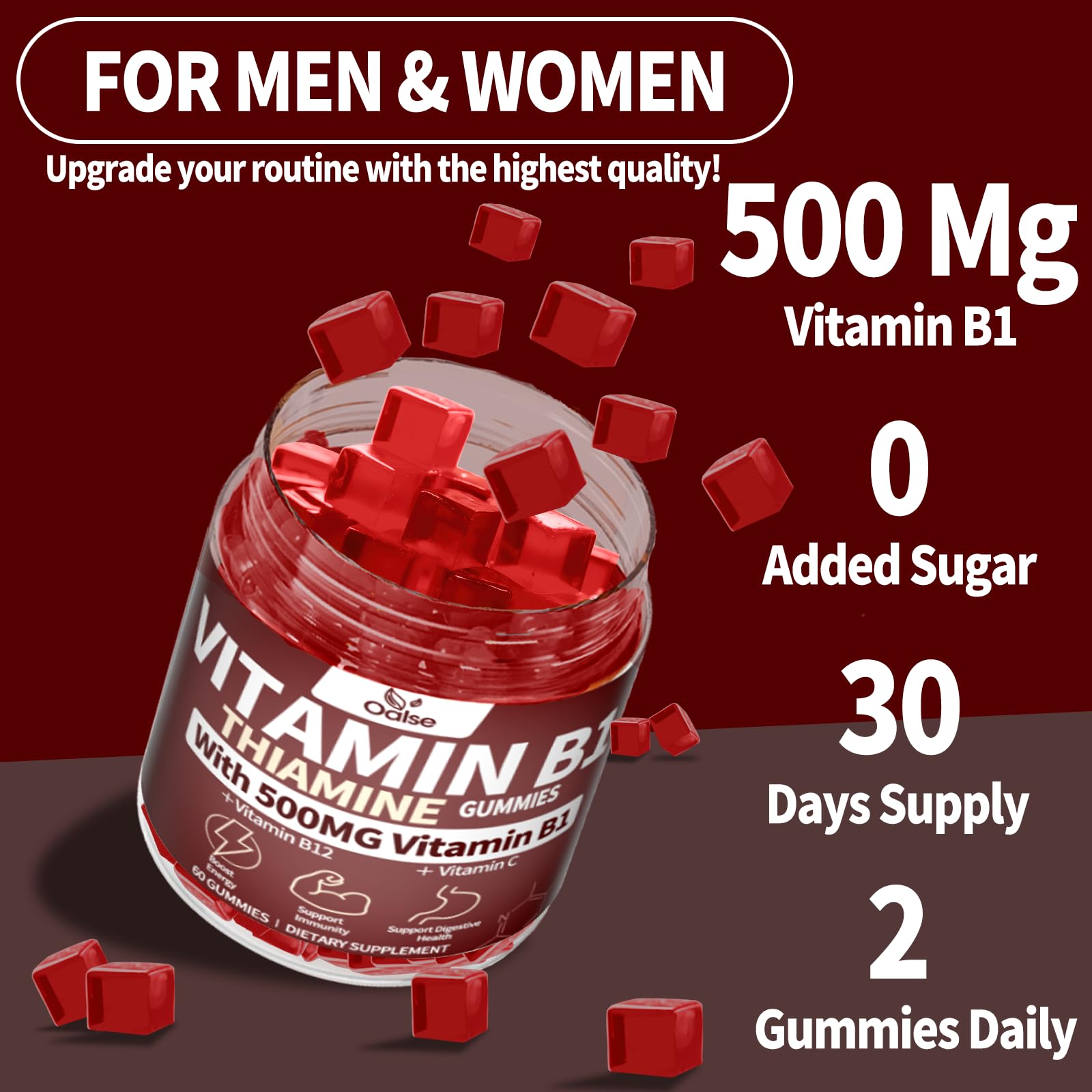 OALSE detalle de la etiqueta con lista de ingredientes y vitaminas incluidas
