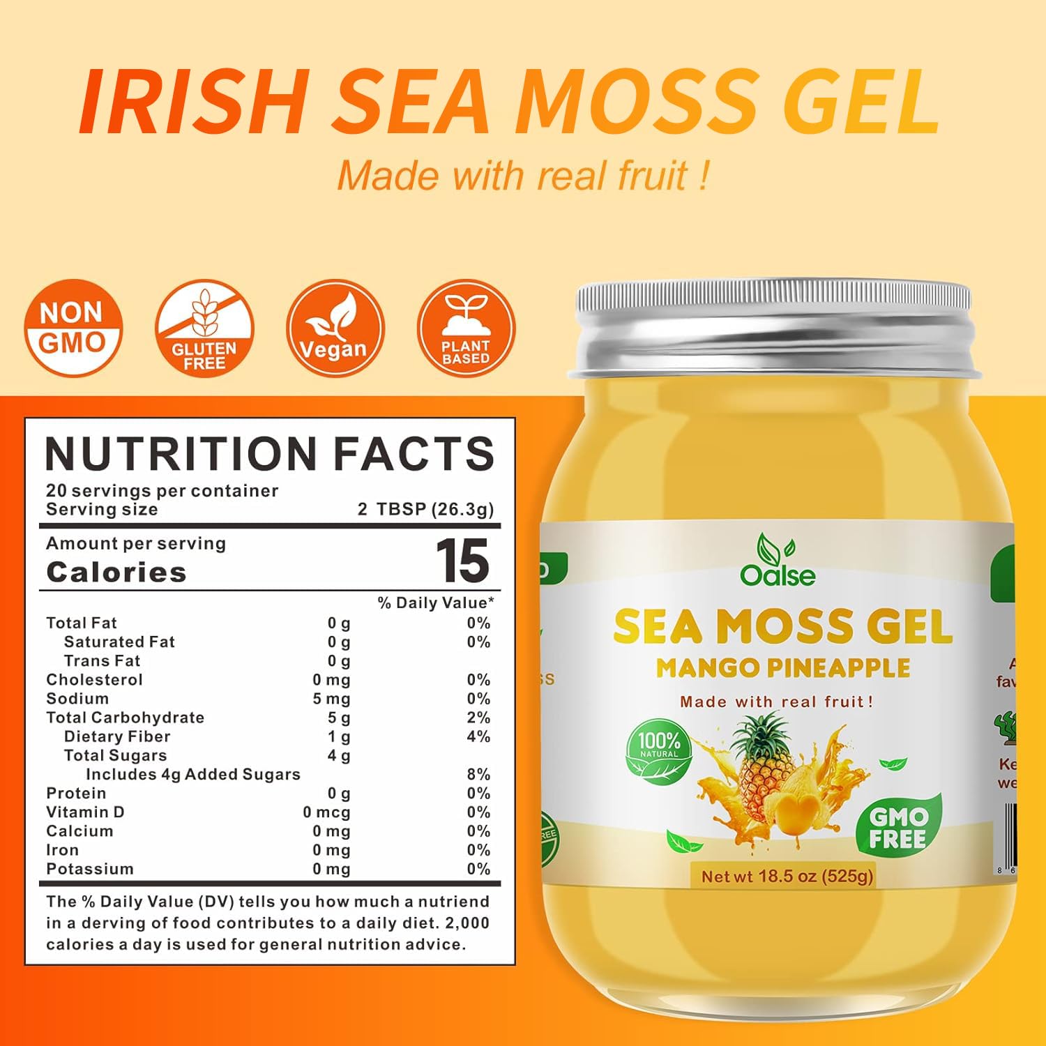 OALSE primer plano de textura del gel, muestra consistencia lisa