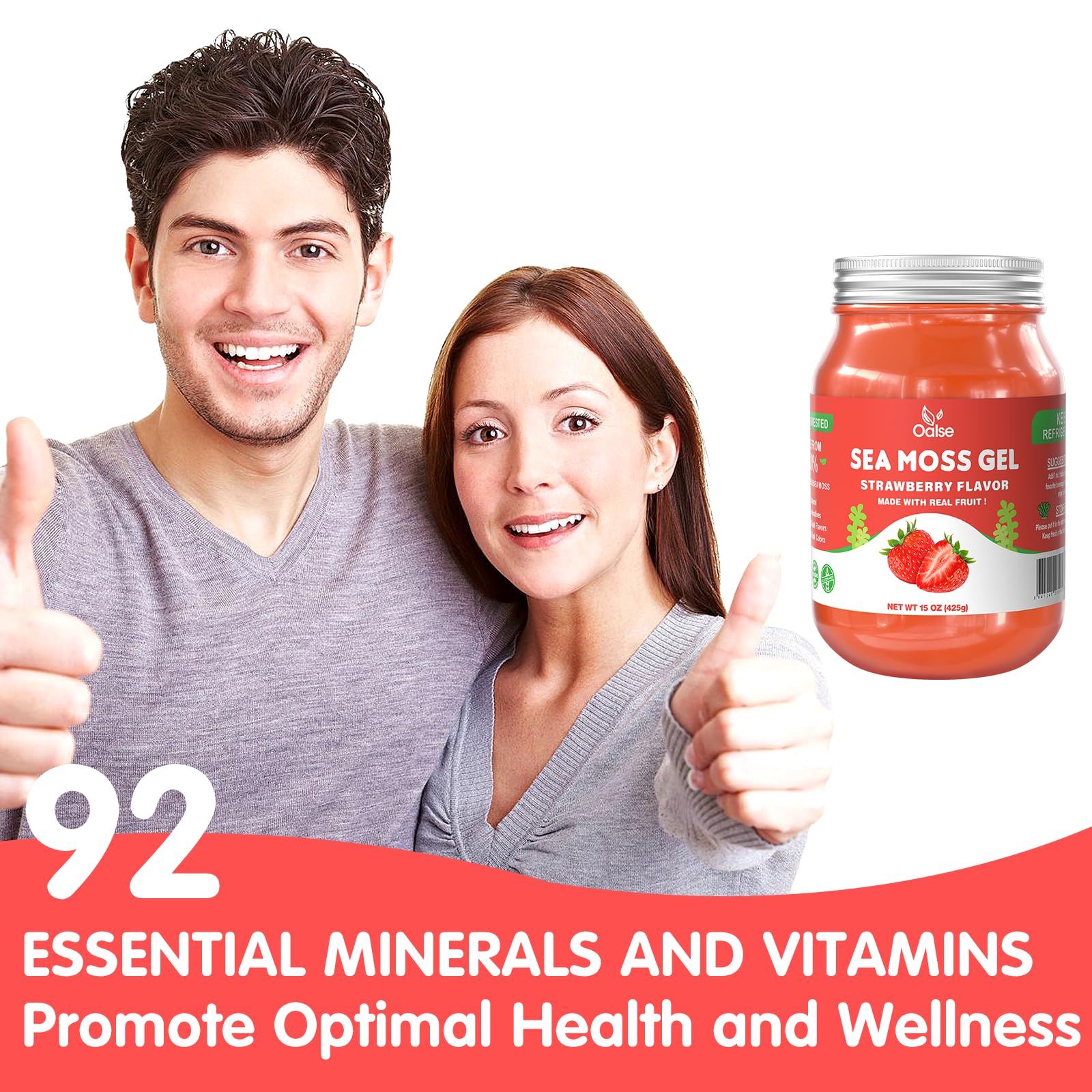 OALSE gel servido en bowl con frutas para uso culinario nutritivo