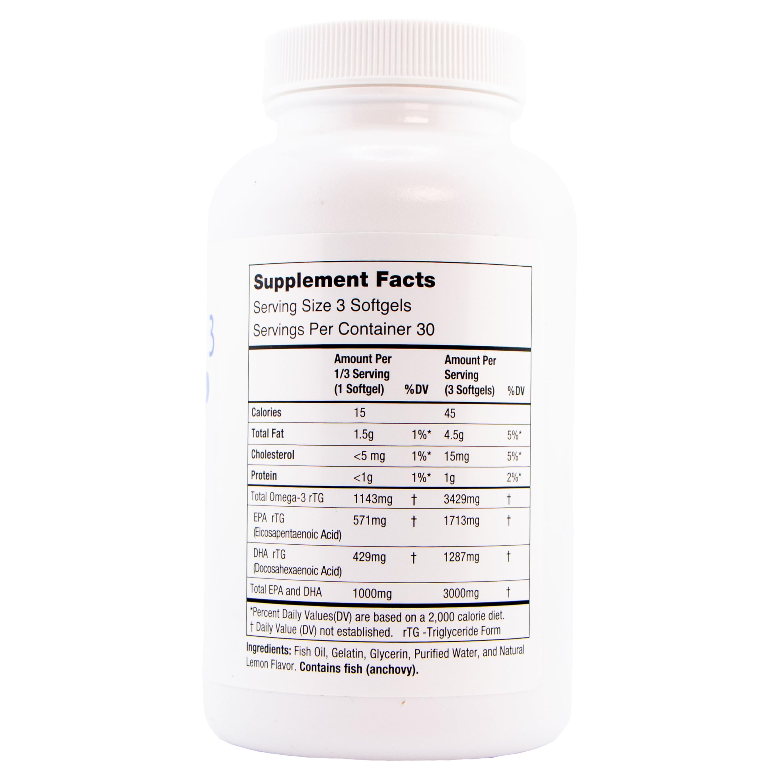 Oasis TEARS OMEGA etiqueta con datos nutricionales y garantía de calidad