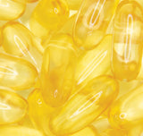 Oasis TEARS OMEGA cápsulas comparadas con cucharita para visual de tamaño