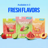 OATH NUTRITION sobre guardado en mochila ideal para viajes y uso en ruta