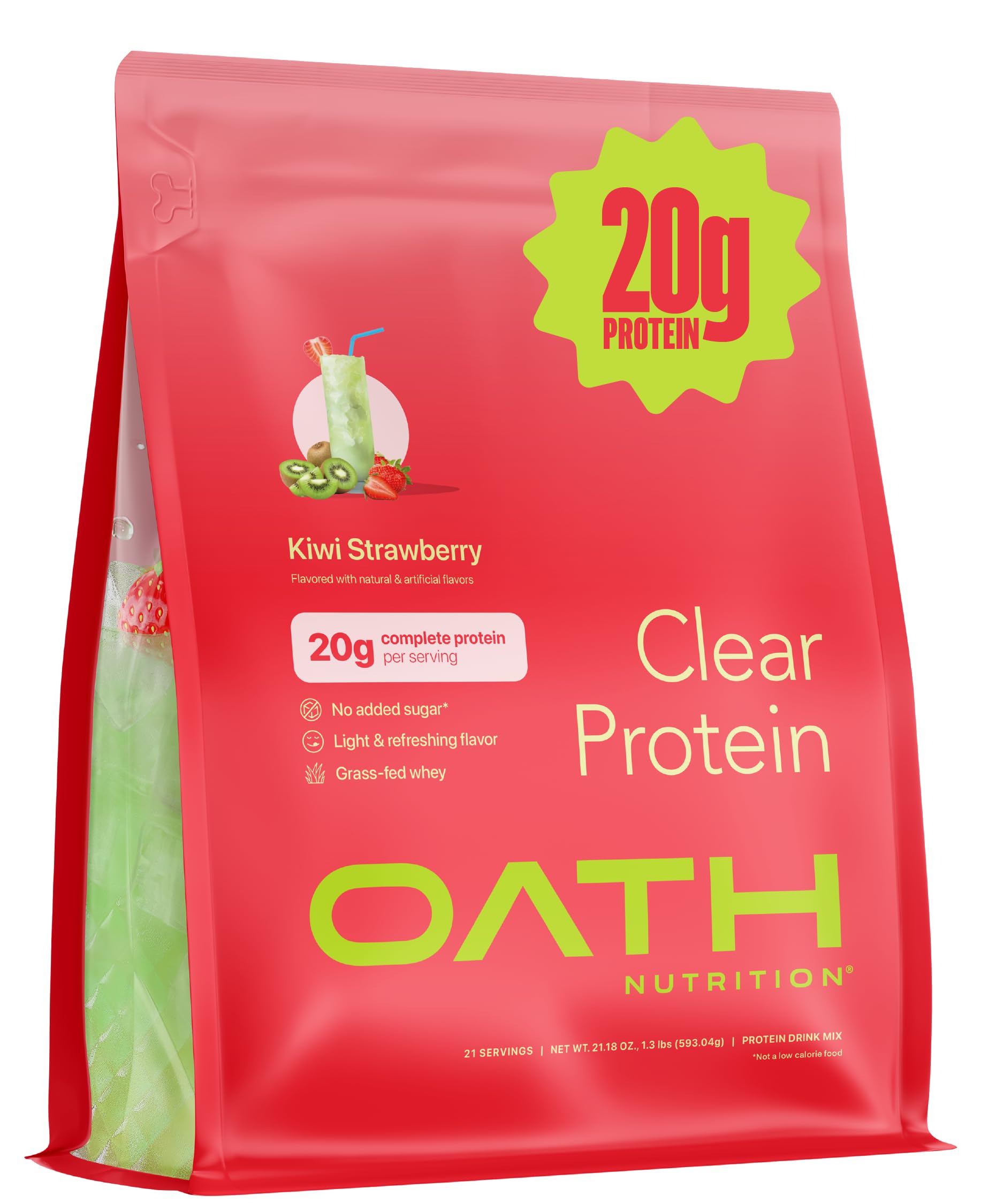 Oath Nutrition frente del empaque mostrando sabor y beneficios