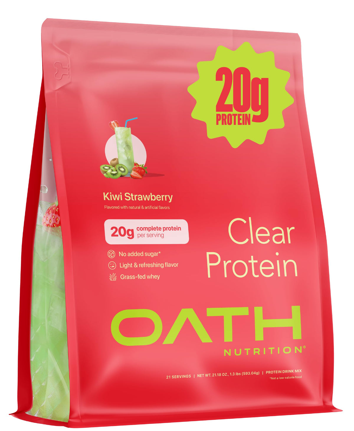 Oath Nutrition frente del empaque mostrando sabor y beneficios