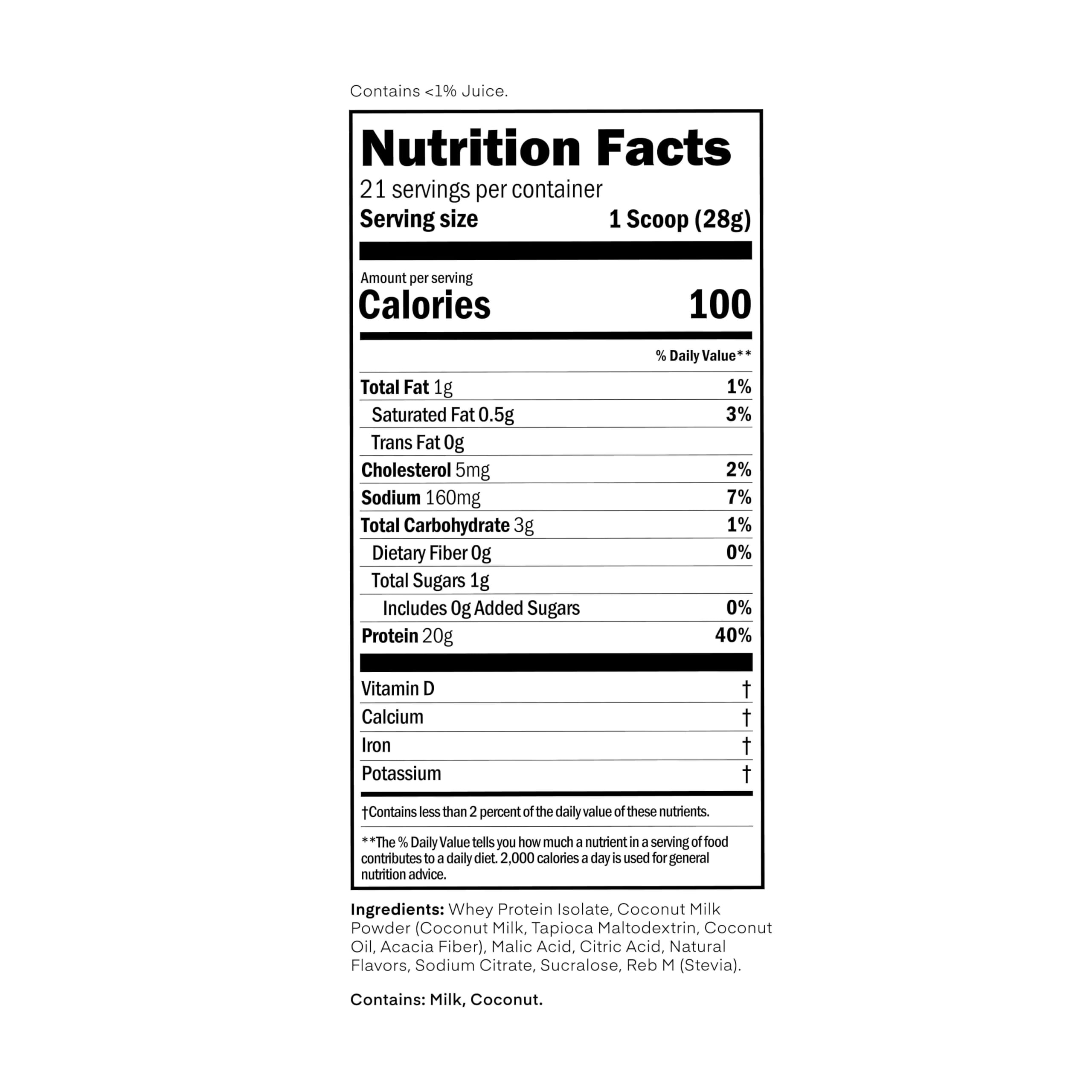 Vaso con batido claro Oath Nutrition, textura ligera y refrescante lista para beber