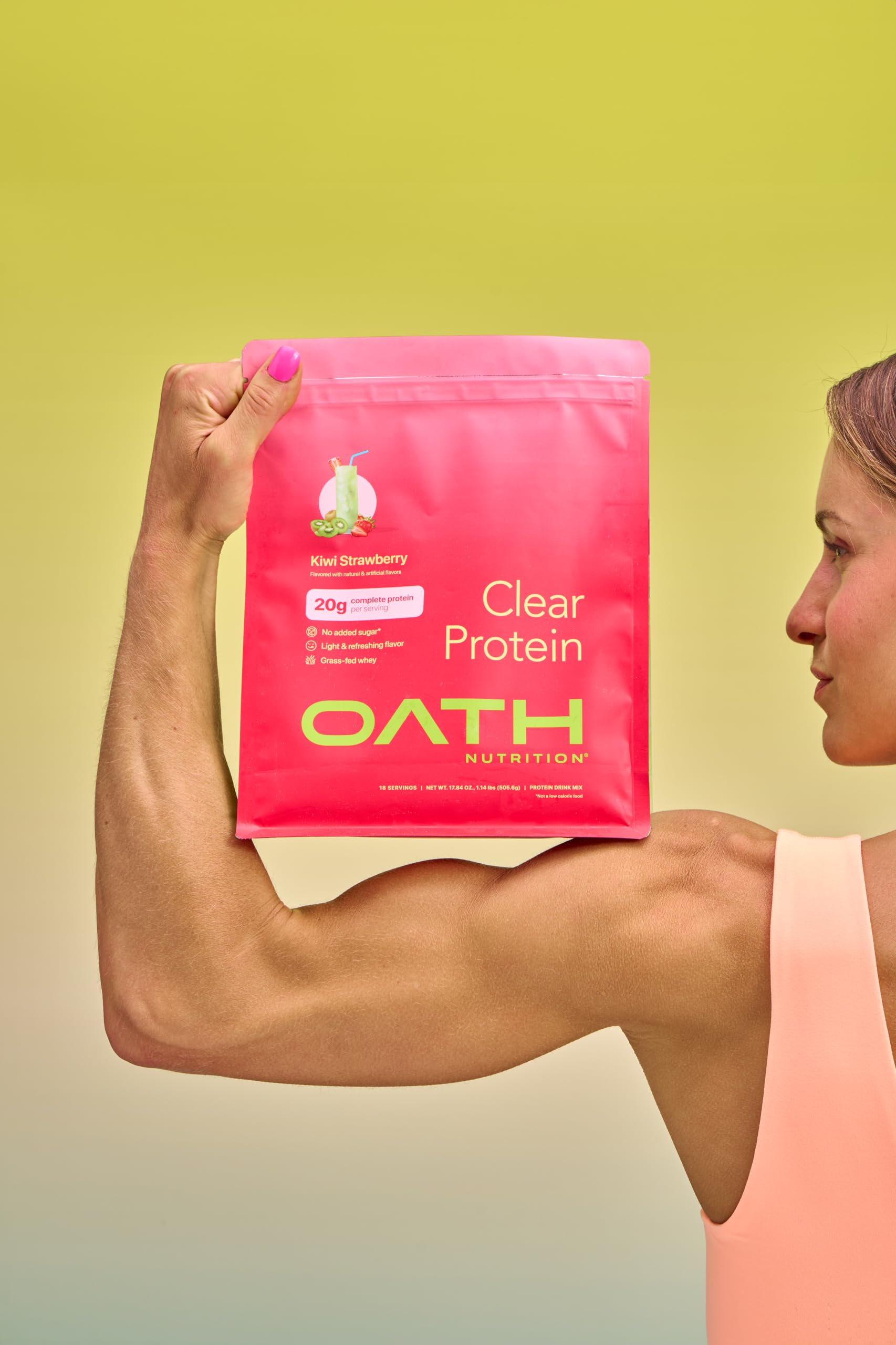 Oath Nutrition sorbet de proteína hecho con Clear Whey mostrando uso creativo