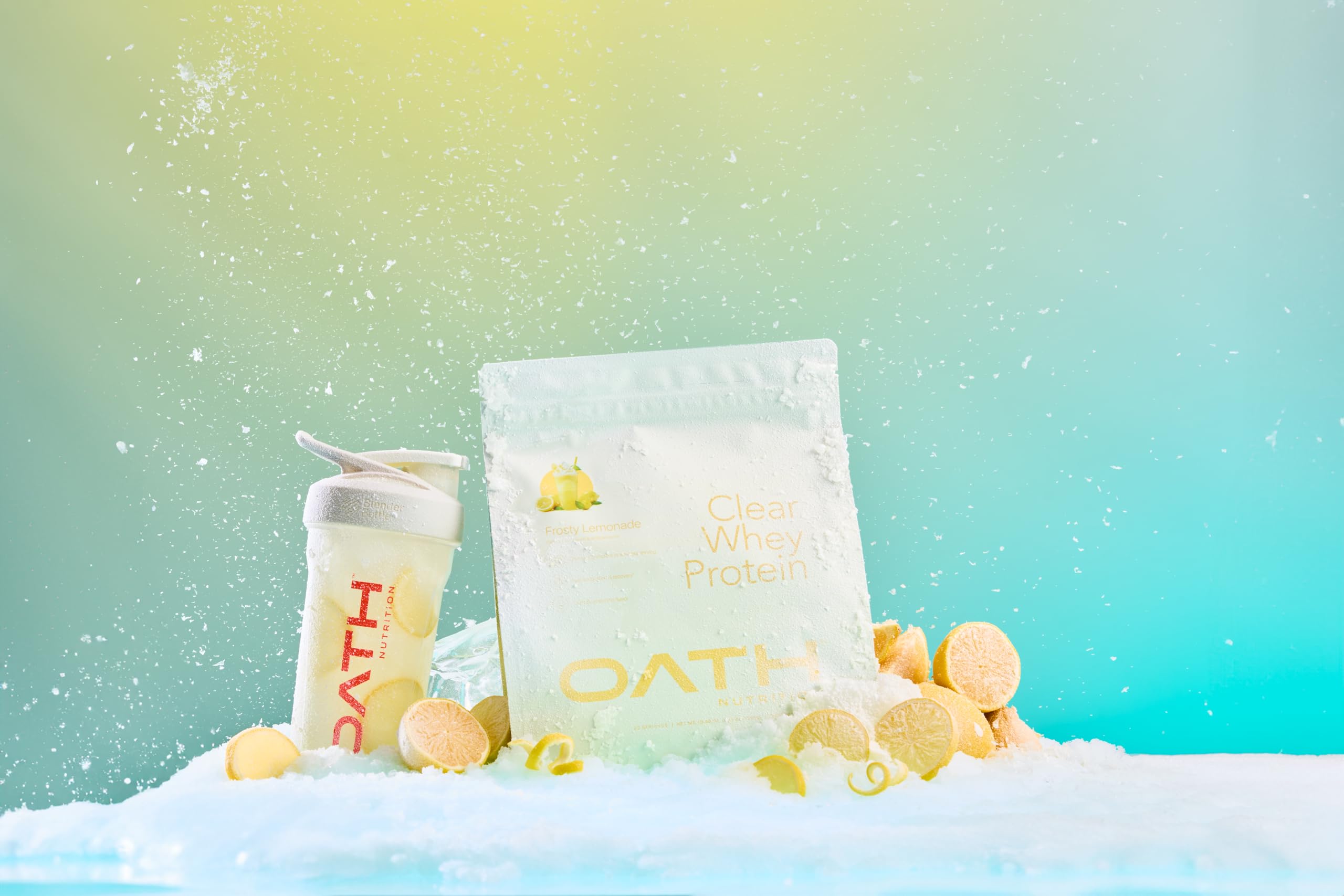 OATH NUTRITION sorbete casero hecho con el polvo, ejemplo de uso creativo y refrescante