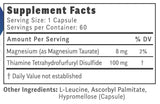 Detalle de cápsula Objective Nutrients Thiamax mostrando tamaño pequeño y fácil ingesta