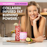 Obvi producto en cocina junto a batido y frutas para inspiración diaria