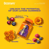Occotaps detalle de textura y color de la gomita, aspecto apetecible y sin azúcar