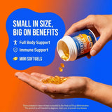 Oceanblue cápsula junto a etiqueta de ingredientes destacando vitamina D3