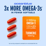 Oceanblue cápsula en mano mostrando tamaño y facilidad de deglución