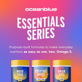 Oceanblue estilo de vida con desayuno saludable y rutina de suplementos