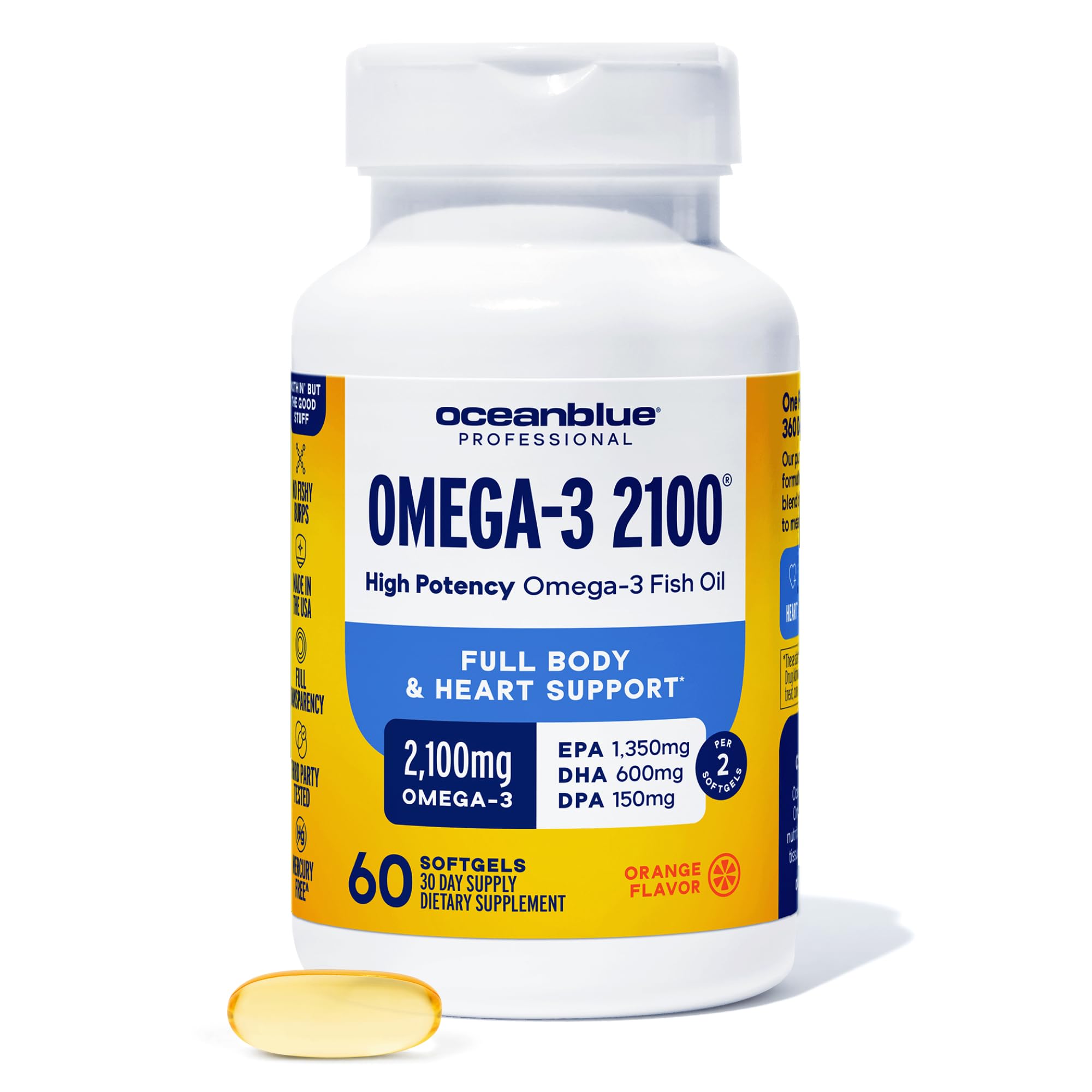 Oceanblue frente del empaque mostrando la marca y beneficio de alta potencia