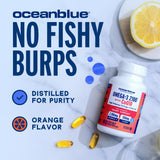 Oceanblue cápsula en mano mostrando tamaño y facilidad de deglución