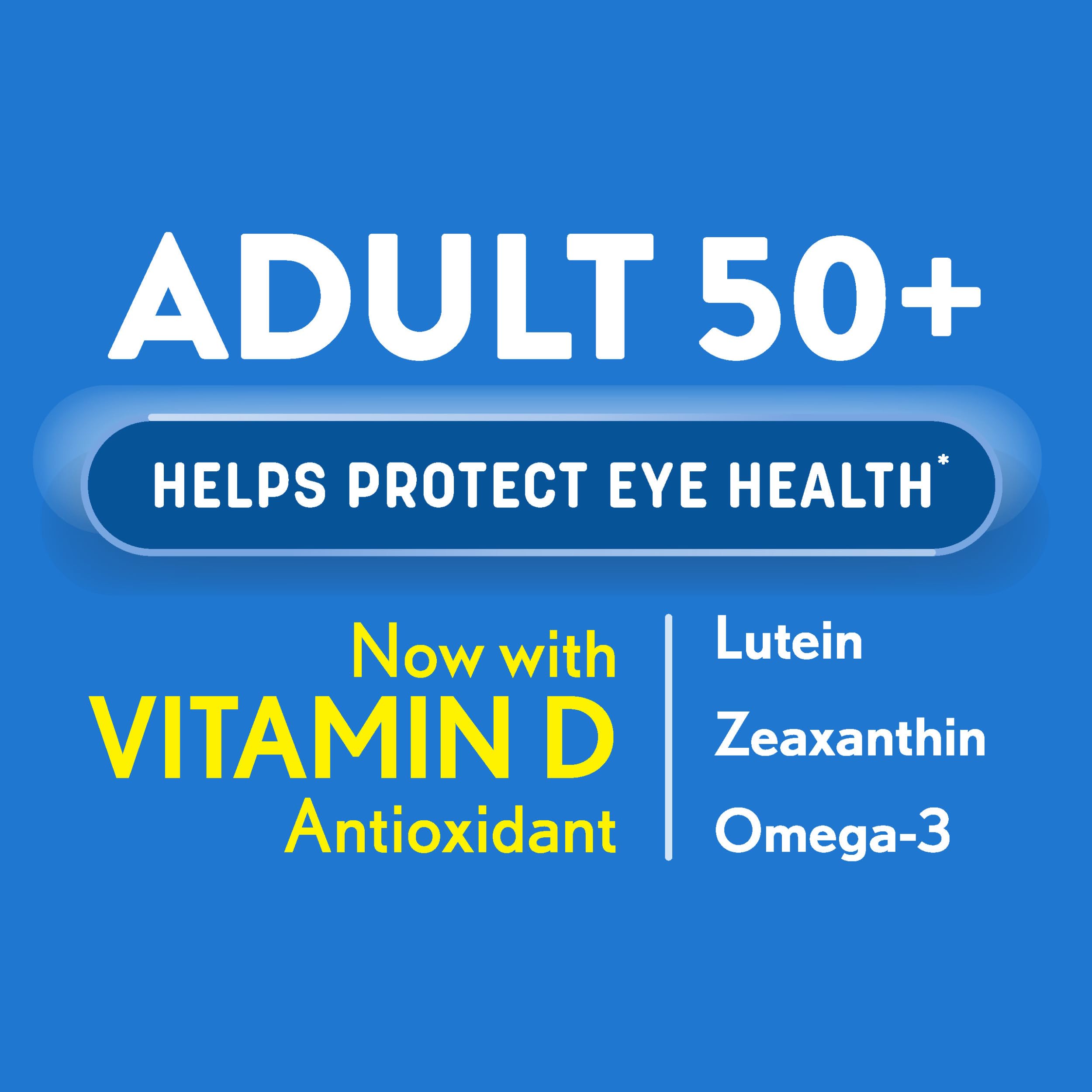 Capsula MiniGel de Ocuvite 50+ en primer plano, fácil de tragar